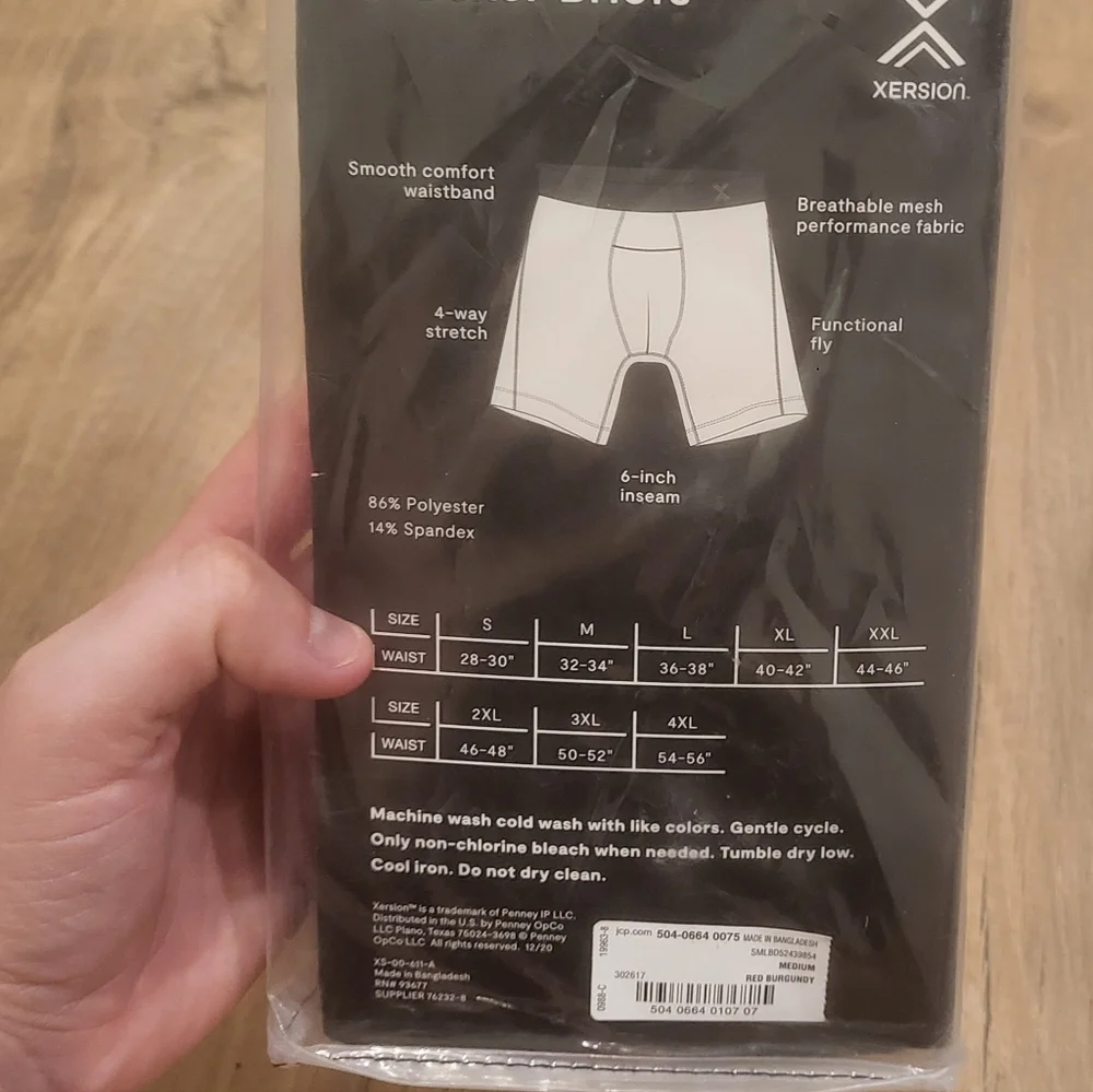 NWT Xersion EverAir Mesh Boxer Briefs - Size M Black, Red, Orange 3pair
